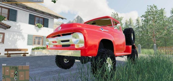 Мод авто 1956 FORD F100 V1.0 Farming Simulator 2019