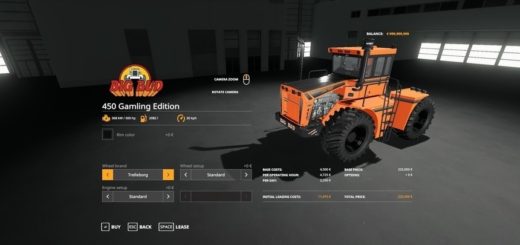 Мод трактор BIG BUD 450 GAMLING EDITION V1.0.0.0 Farming Simulator 19