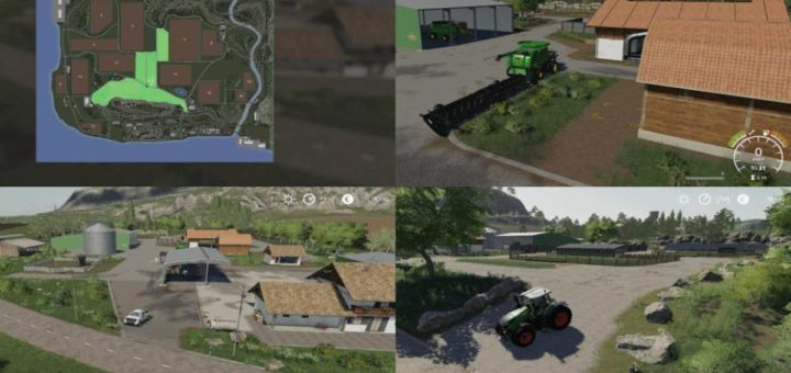 Мод карта COUNTRY FIELDS V1.1 Farming Simulator 19
