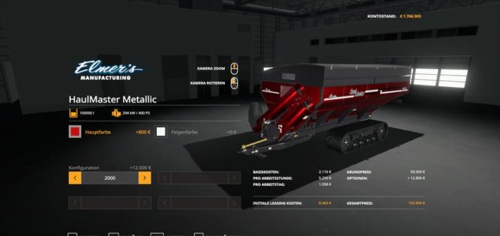 Мод прицеп ELMERS MFG HAULMASTER - METALLICEDIT V1.0 FS19