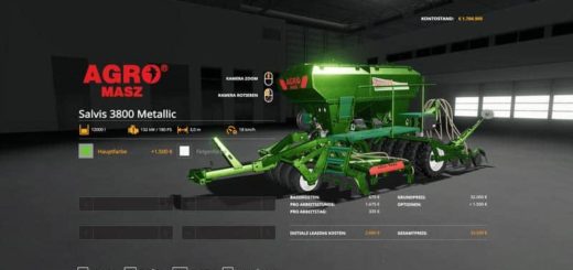 Мод ПАК Agromasz Salvis3800 – MetallicEdit v1.0 Farming Simulator 19