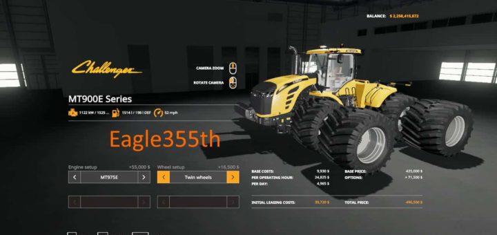 Мод трактор Beast Challenger MT900E v1.0.0.0 Farming Simulator 19