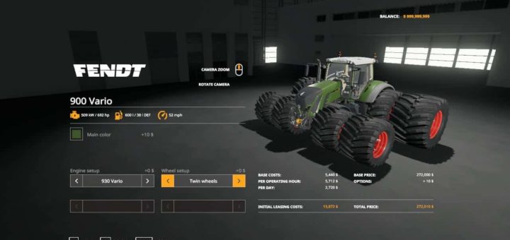 Мод трактор Beast Fendt 900 Vario VE v1.0 Farming Simulator 2019