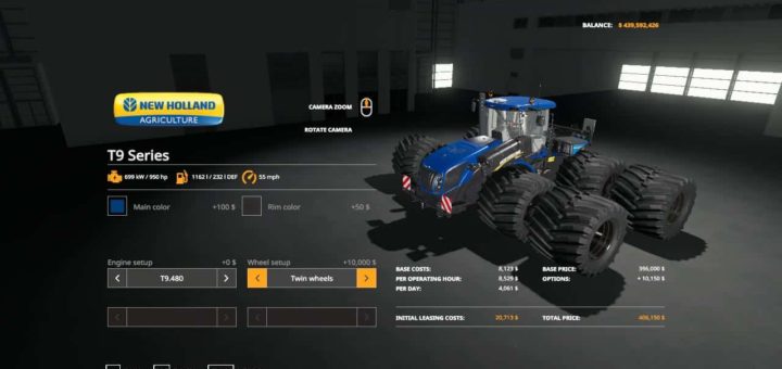 Мод трактор BEAST NEW HOLLAND T9 SERIES VE V1.0 FS19