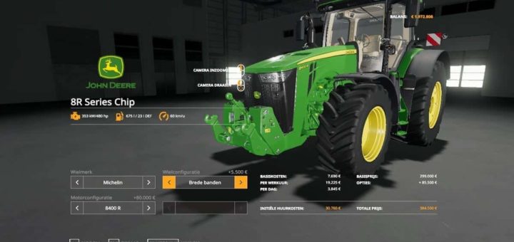 Мод трактор CSS John Deere 8r real sound v1.0.0.0 FS19