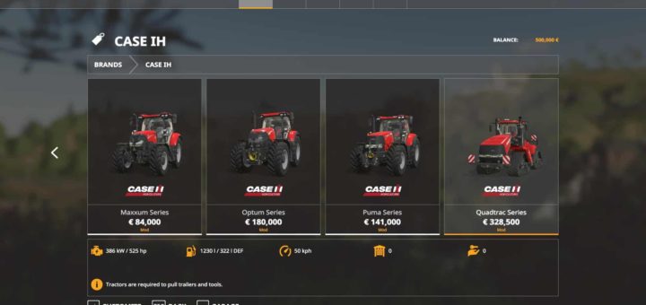 Мод ПАК Case Tractors v1.0.0.2 Farming Simulator 2019