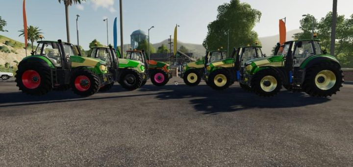 Мод трактор Deutz Series 9 3-color v1.0 Farming Simulator 19