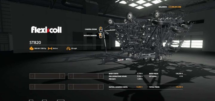 Мод культиватор Flexicoil ST820 Cultivator VE v1.0 FS19
