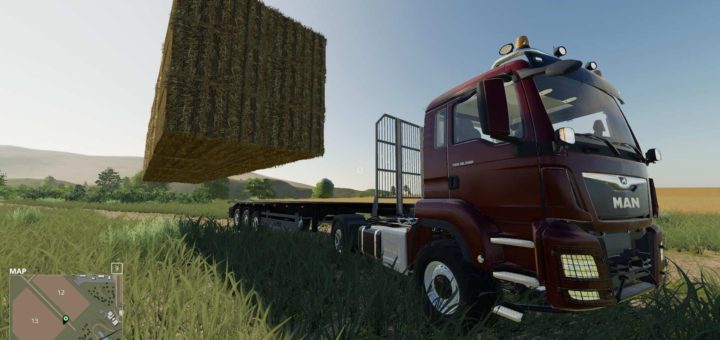 Мод прицеп Fliegl flatbed squarebale autoload v1.0.0.2 FS19