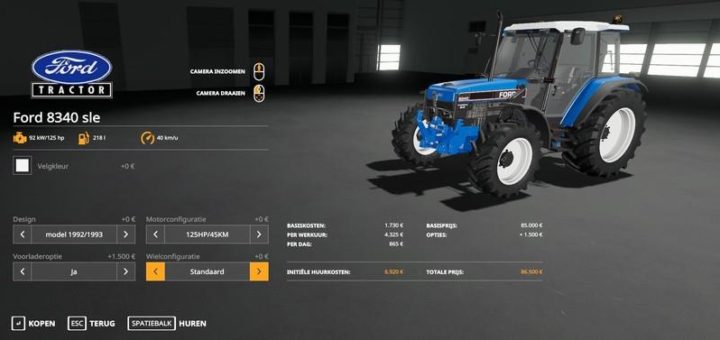 Мод трактор Ford 8340 sle v1.0.0.0 Farming Simulator 2019