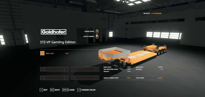 Мод трал Goldhofer STZ-VP Gamling Edition v1.0.0.1 FS19