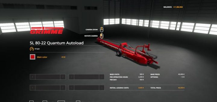 Мод Grimme sl 80-22 Quantum Autoload v1.0 Farming Simulator 19