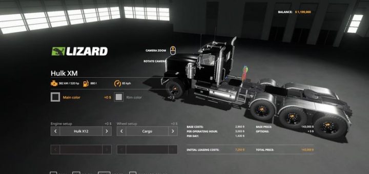 Мод тягач HULK XM V1.2.3.0 Farming Simulator 2019