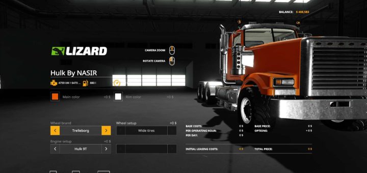 Мод тягач Hulk Semi By Nasir v1.0 Farming Simulator 2019