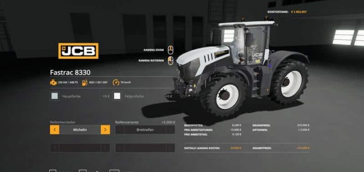 Мод трактор JCB Fastrac 8330 – MultiColor v1.0 Farming Simulator 2019