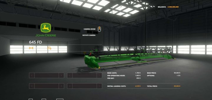 Мод жатка John Deere 645FD v1.0.0.0 Farming Simulator 2019