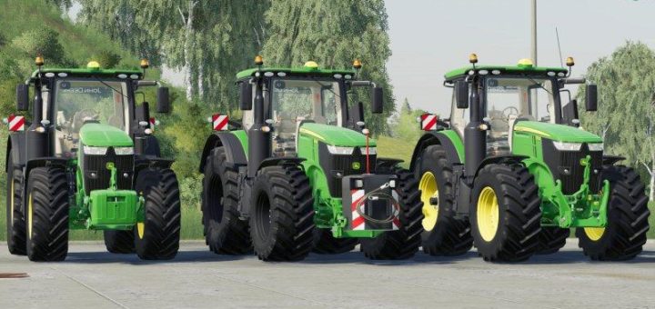 Мод трактор John Deere 7R v1.1.0.0 Farming Simulator 2019