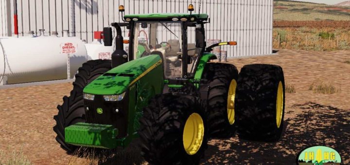 Мод трактор John Deere 8R 2018 USA v2.0 Farming Simulator 19