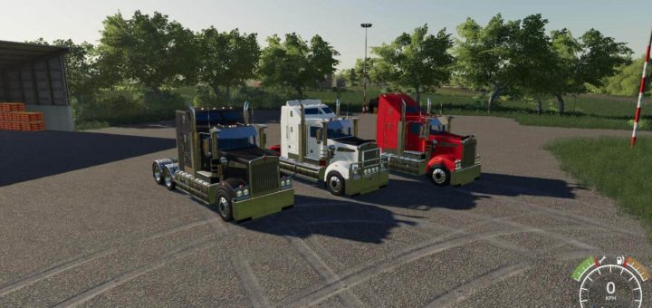 Мод тягач Kenworth T908 v1.0.0.0 Farming Simulator 2019
