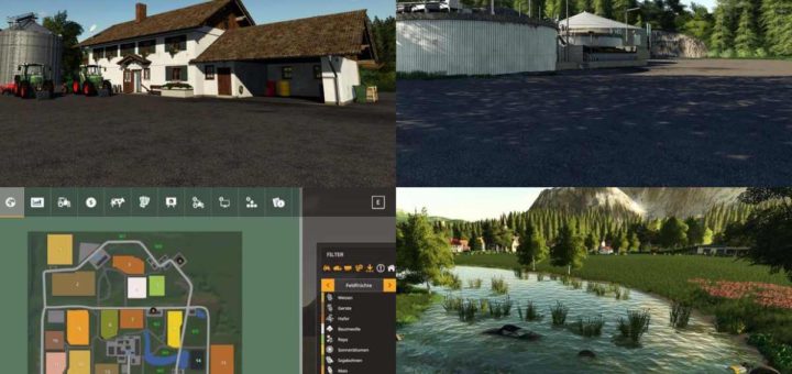 Мод карта Kleinsternhof Map v1.0 Farming Simulator 19