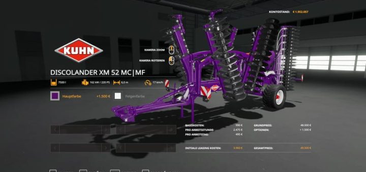 Мод Kuhn DiscolanderXM – MultiColor | MultiFruit | 7.500l v1.0 FS19