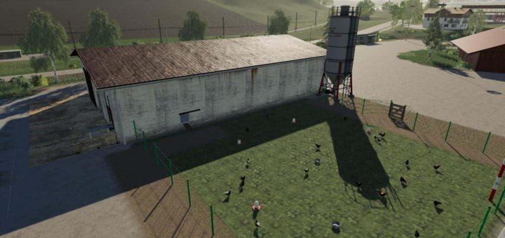 Мод курятник Large Chiken Coop v1.0 Farming Simulator 19