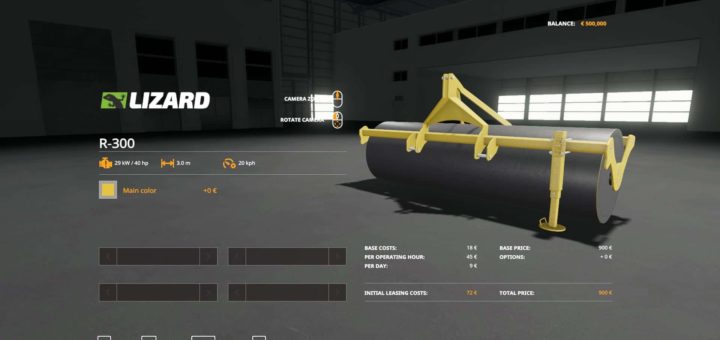 Мод каток Lizard R300 v1.0.0.1 Farming Simulator 2019