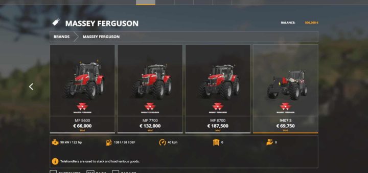 Мод ПАК Massey Ferguson tractors v1.0.0.2 Farming Simulator 2019
