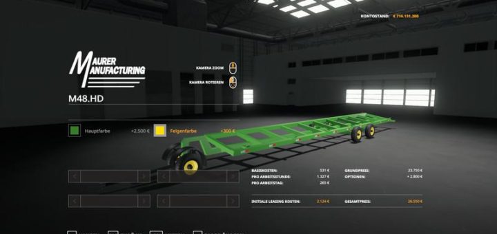Мод прицеп Maurer Manufacturing M48.HD v2.0.0.1 FS19