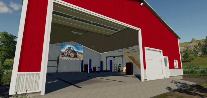 Мод гараж Mechanic Garage v2.0 Farming Simulator 19