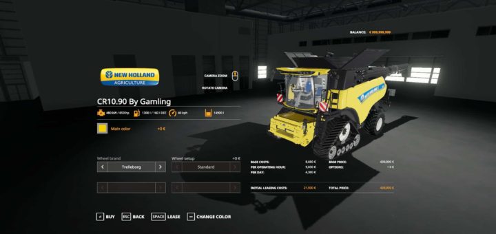 Мод ПАК New Holland CR10.90 Pack v1.0.0.0 FS19