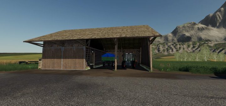 Мод навес Placeable barn V1.0.0.0 Farming Simulator 19