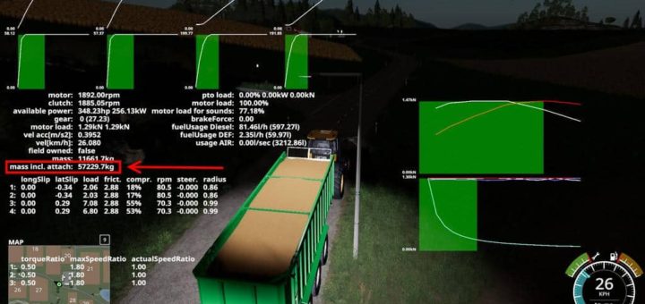 Мод Realistische Ladegewichte (Filltype mass Adjustment) v1.0 FS19