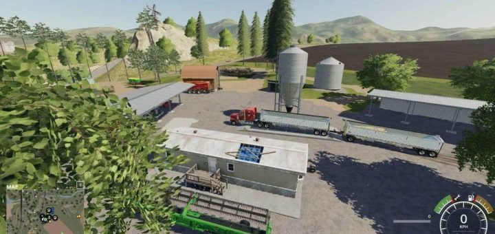 Мод прицепы Road train v1.0.0 Farming Simulator 19
