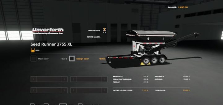Мод прицеп Seed Runner 3755 XL V 1.0.0.0 Farming Simulator 19