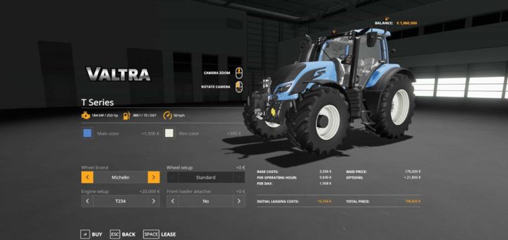 Мод трактор Valtra T Series Tractor – Tires V1.0 Tractor FS19