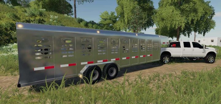 Мод прицеп Wilson Ranch Hand Livestock trailer v1.0 FS19