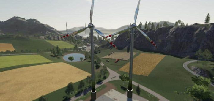 Мод турбина Wind turbine v2.0 Farming Simulator 19