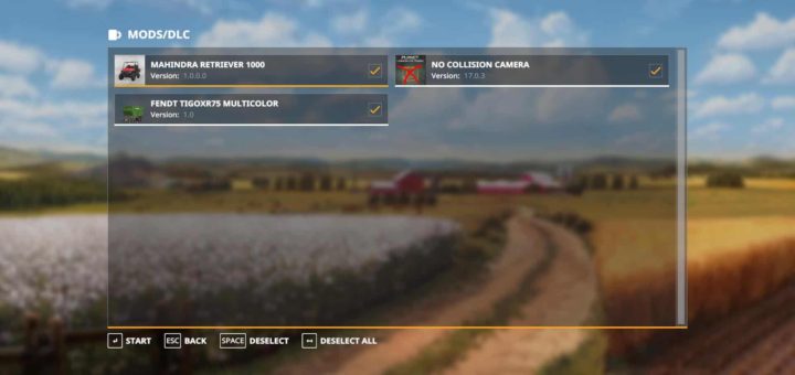 Мод скрипт noCollisionCamera v1.0 Farming Simulator 19