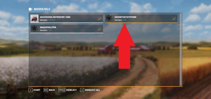 Мод скрипт growthStateTime V1.0 Farming Simulator 19