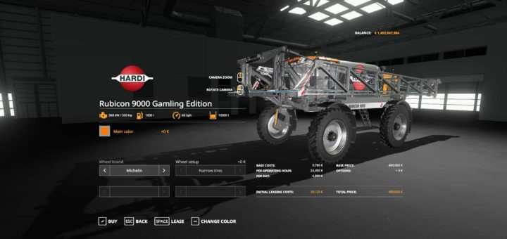 Мод Hardi Rubicon 9000 Gamling Edition v1.0.0.0 Farming Simulator 19