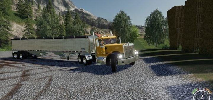 Мод тягач KENWORTH W900A V1.0 ОТ 09.12.18 Farming Simulator 19