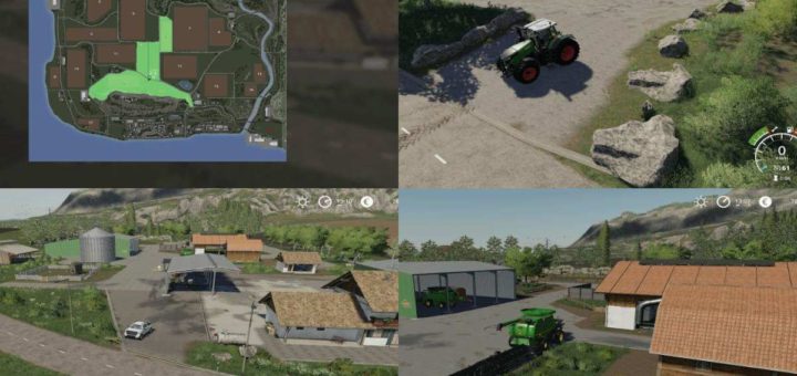 Мод карта LANDFIELDS V1.0 Farming Simulator 19
