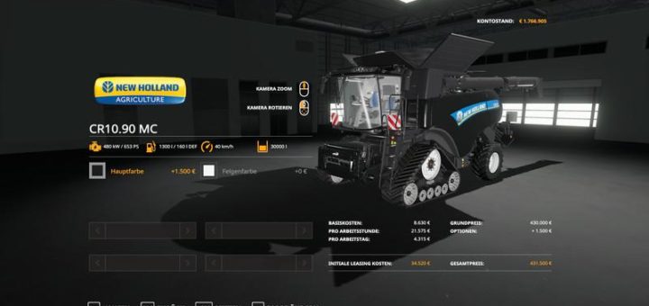 Мод NH CR1090 & SUPERFLEXDRAPER45FT-MULTICOLOR 30.000L V1.0 FS19