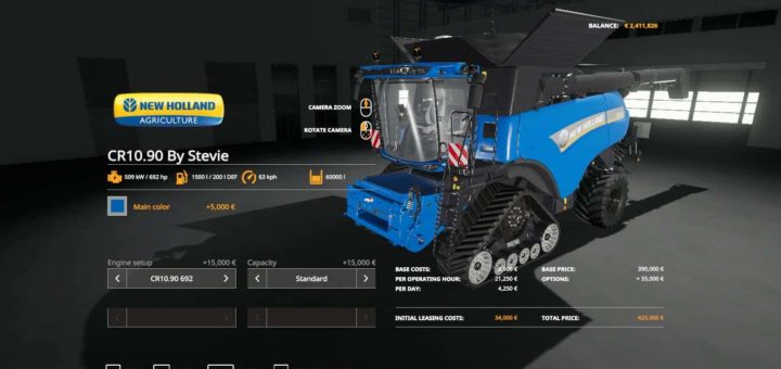 Мод комбайн New Holland CR1090 BY STEVIE FS19