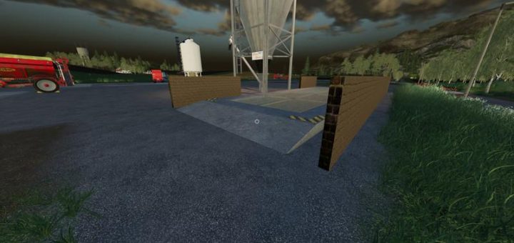 Мод стены Placeable walls set 5m, 10m, 10mround v1.0 FS19