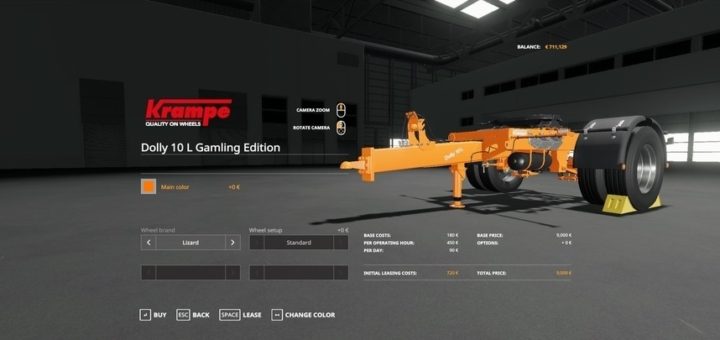 Мод KRAMPE DOLLY 10 L GAMLING EDITION V1.0.0.0 FS19