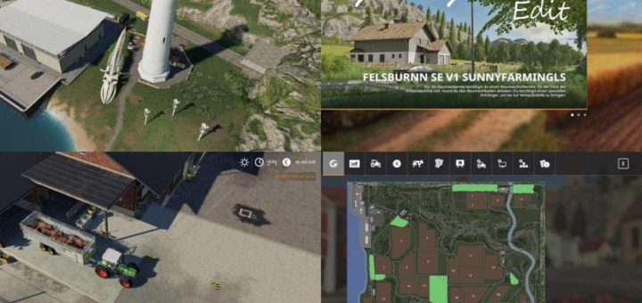 Мод карта FELSBRUNN SUNNYFARMINGLS EDIT V1.0 FS19