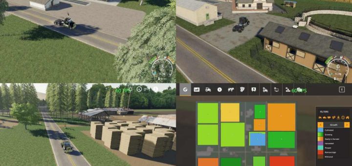 Мод карта PLEASANT VALLEY FARMS V1.0.0.0 Farming Simulator 19