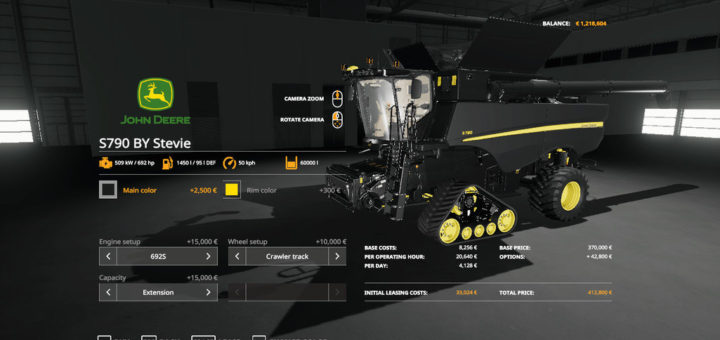 Мод комбайн John Deere S790 BY STEVIE V1.0.0.0 FS19